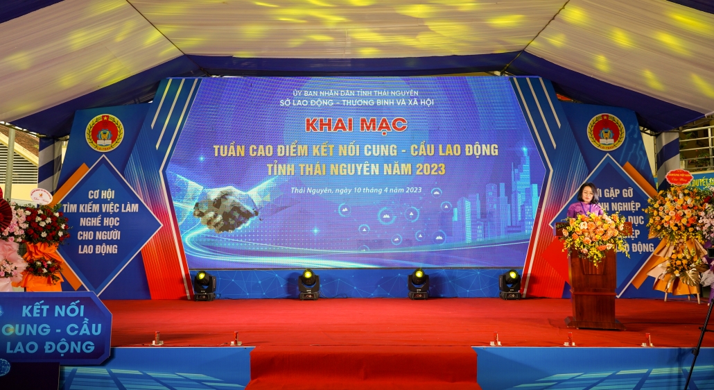 Khai mạc Tuần cao điểm kết nối cung - cầu lao động tỉnh Thái Nguyên năm 2023 Khai mạc Tuần cao điểm kết nối Cung - Cầu lao động tỉnh Thái Nguyên năm 2023