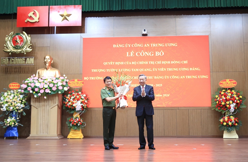Bộ trưởng Bộ Công an Lương Tam Quang giữ chức Bí thư Đảng uỷ Công an Trung ương