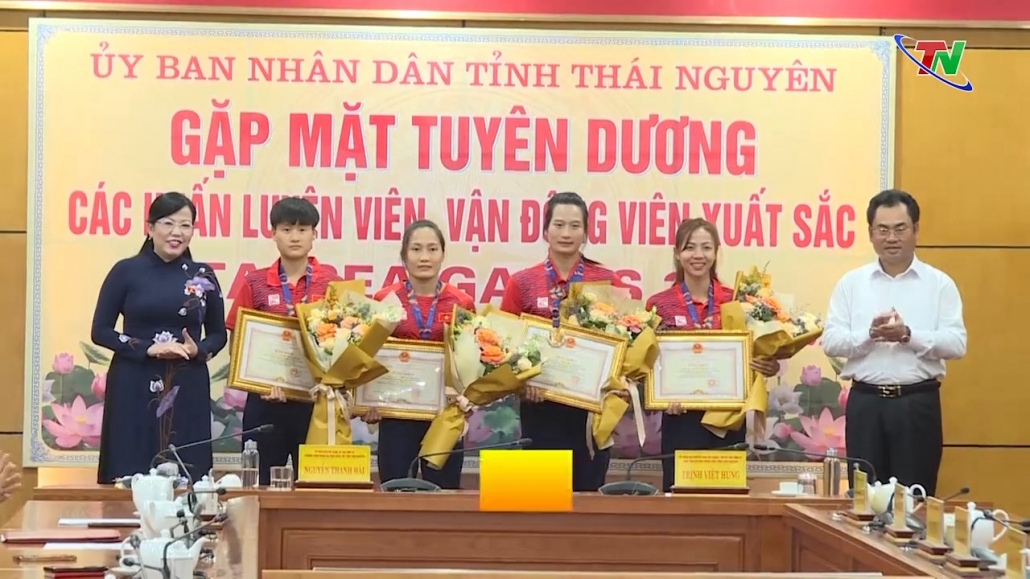 Sea games 31: Thái Nguyên biểu dương, khen thưởng các huấn luyện viên, vận động viên đạt thành tích cao