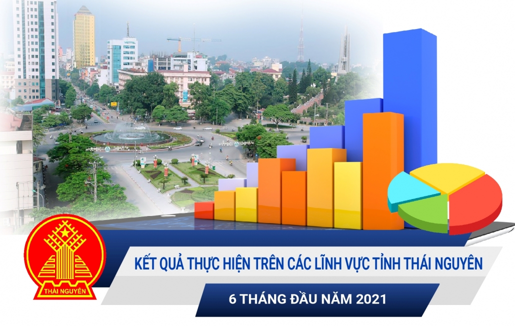 [Infographic]: Kết quả thực hiện trên các lĩnh vực tỉnh Thái Nguyên 6 tháng đầu năm