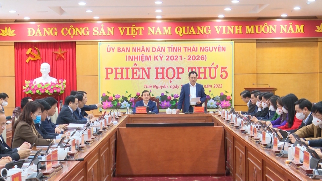 Phiên họp thứ 5 UBND tỉnh Thái Nguyên nhiệm kì 2021-2026