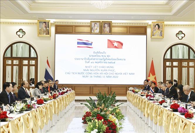 Chủ tịch nước Nguyễn Xuân Phúc hội đàm với Thủ tướng Thái Lan Prayut Chan-o-cha